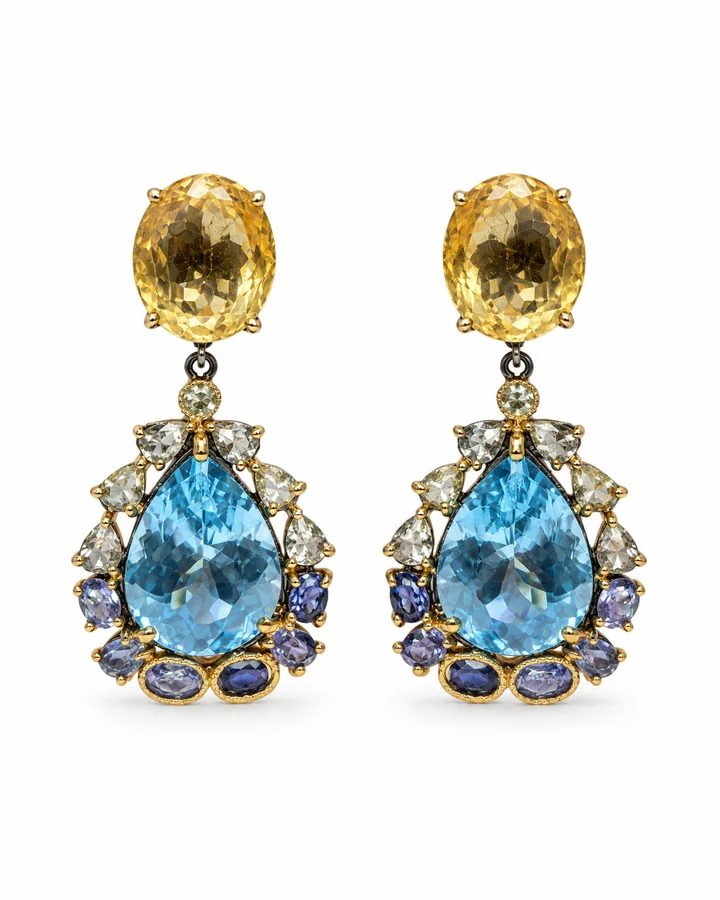 Midnight Pear earrings