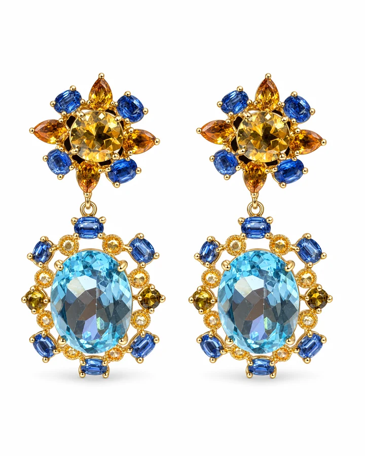 Saffron Bloom earrings